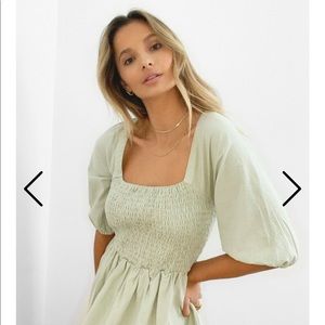 Nasty Gal Sage Green Maxi Dress